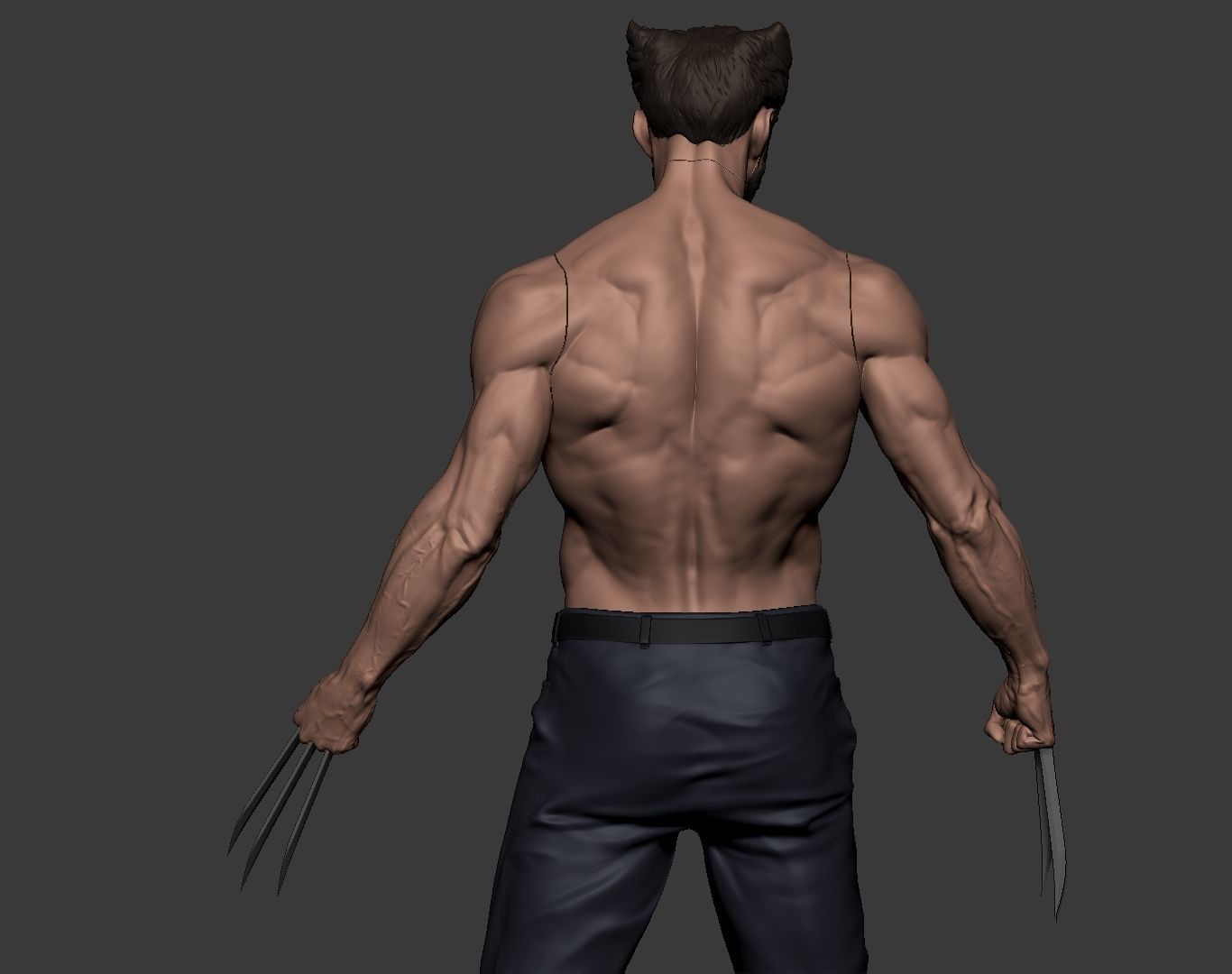 Hugh Jackman Wolverine Logan 3d print model 3D print model_36
