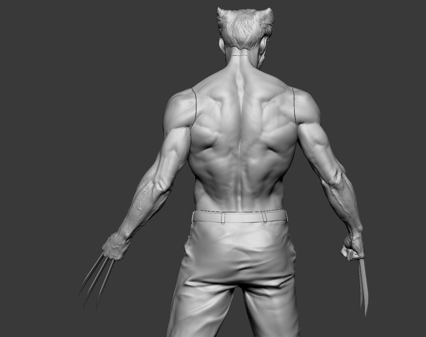Hugh Jackman Wolverine Logan 3d print model 3D print model_37
