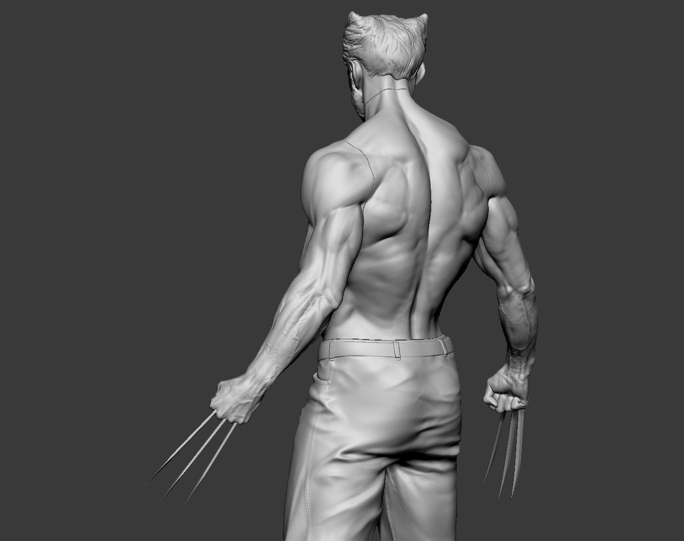 Hugh Jackman Wolverine Logan 3d print model 3D print model_35