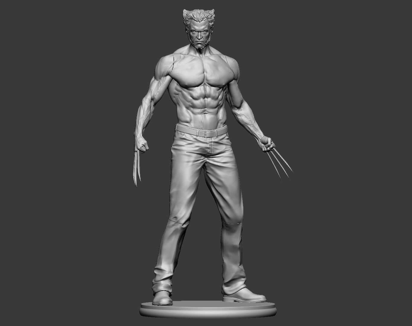 Hugh Jackman Wolverine Logan 3d print model 3D print model_1
