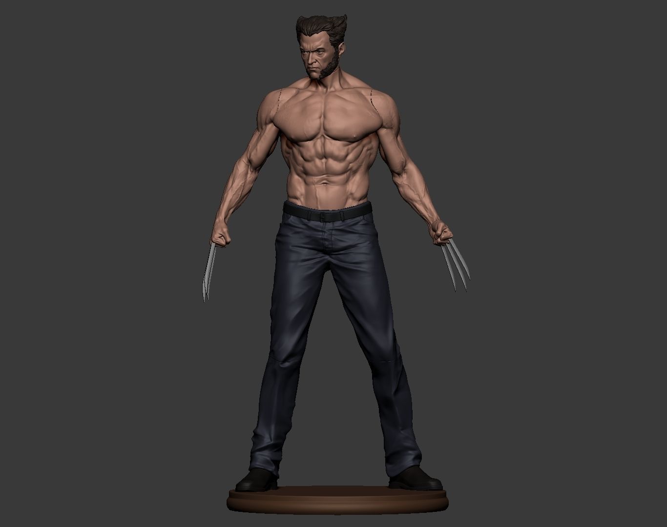 Hugh Jackman Wolverine Logan 3d print model 3D print model_23