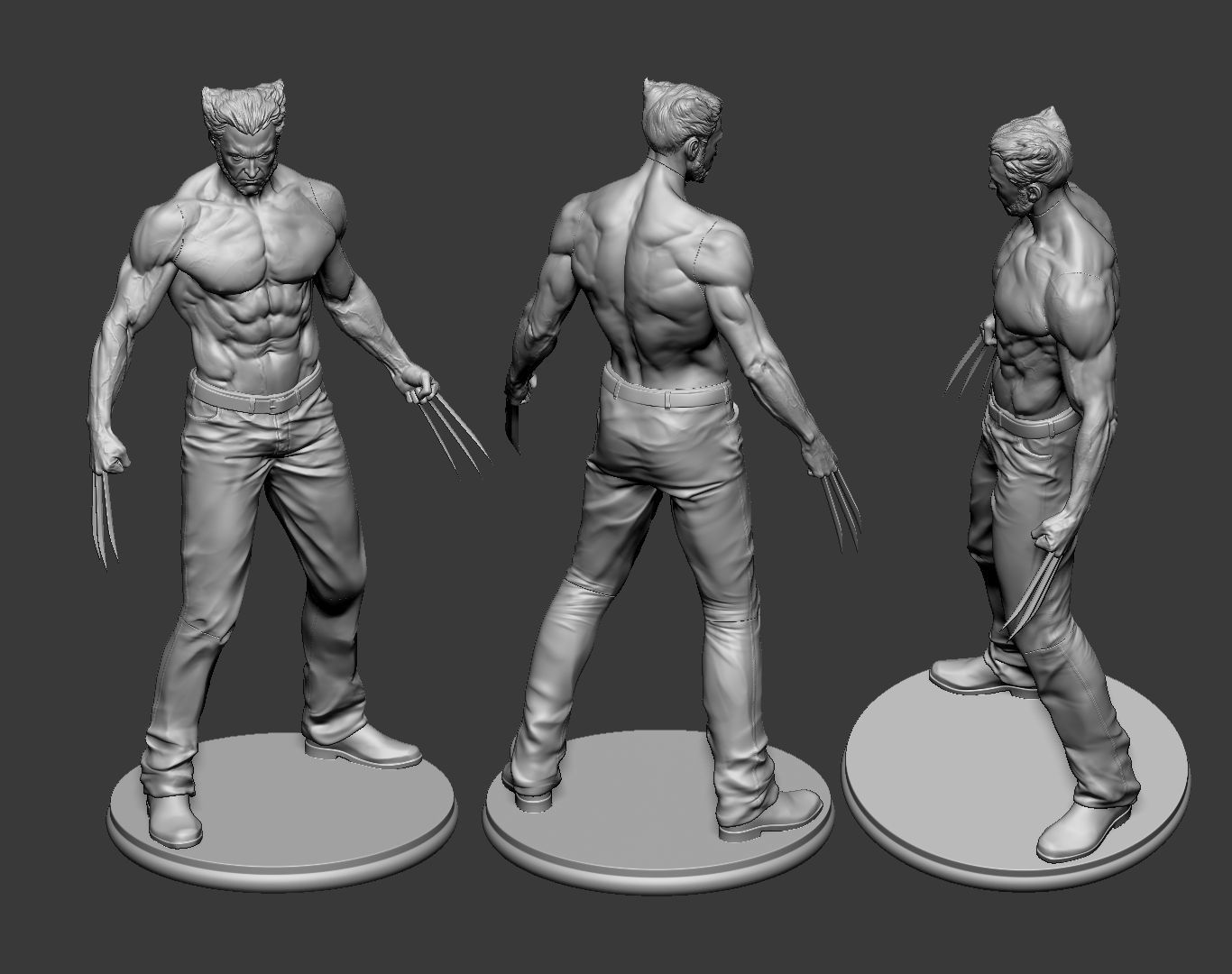 Hugh Jackman Wolverine Logan 3d print model 3D print model_44