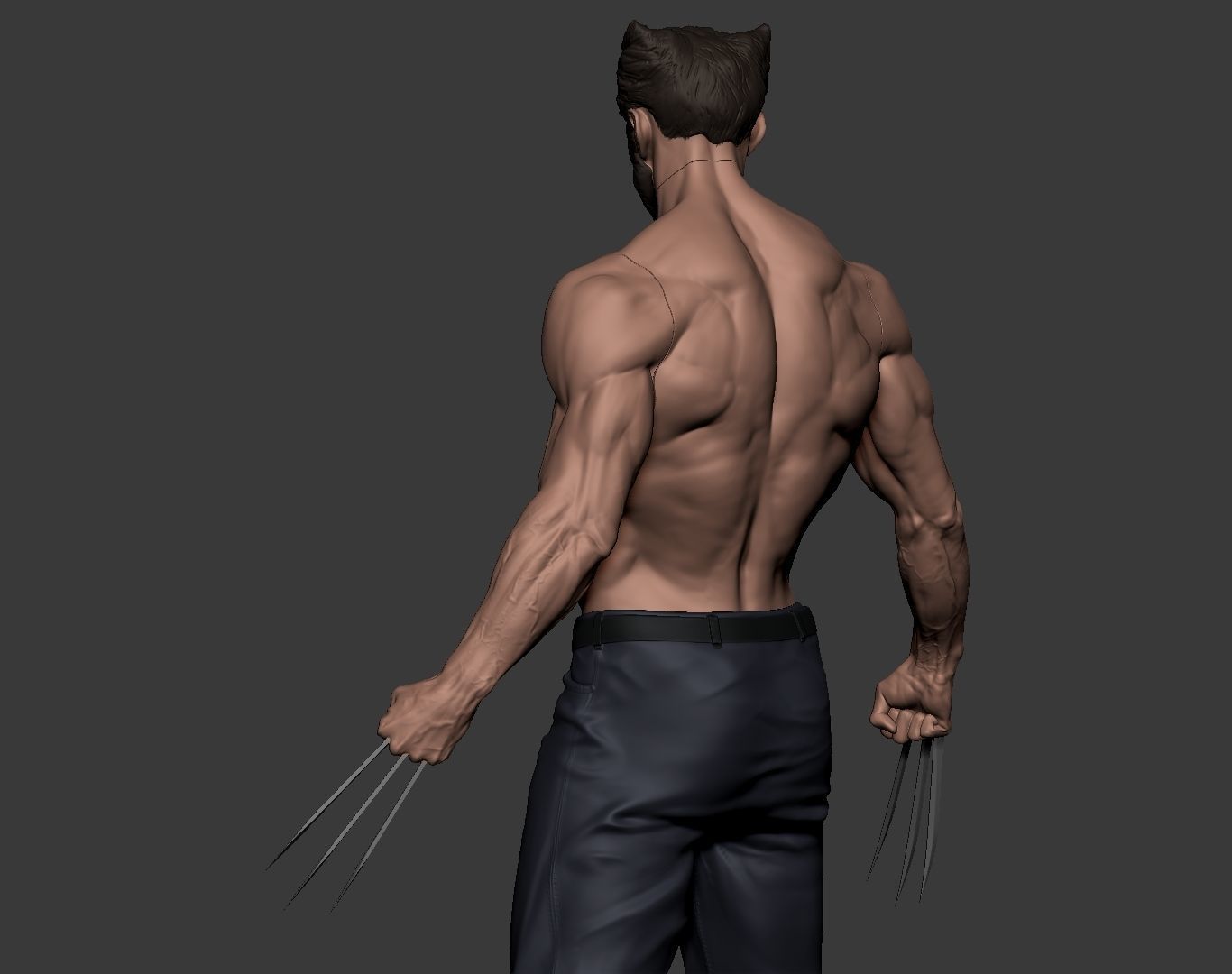 Hugh Jackman Wolverine Logan 3d print model 3D print model_34