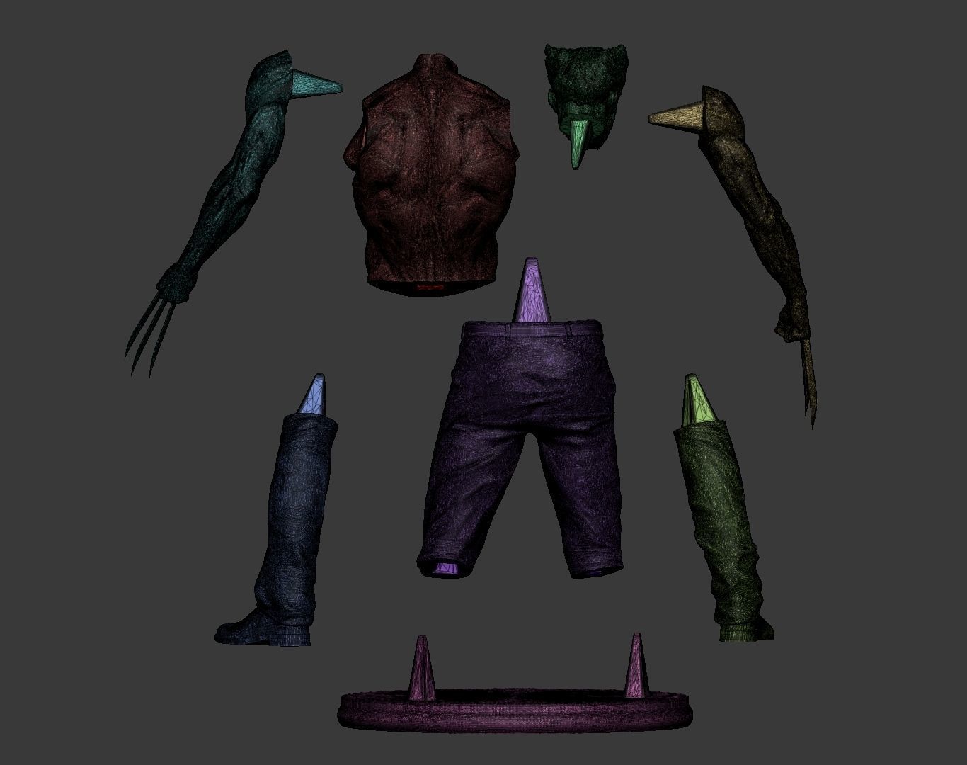 Hugh Jackman Wolverine Logan 3d print model 3D print model_8