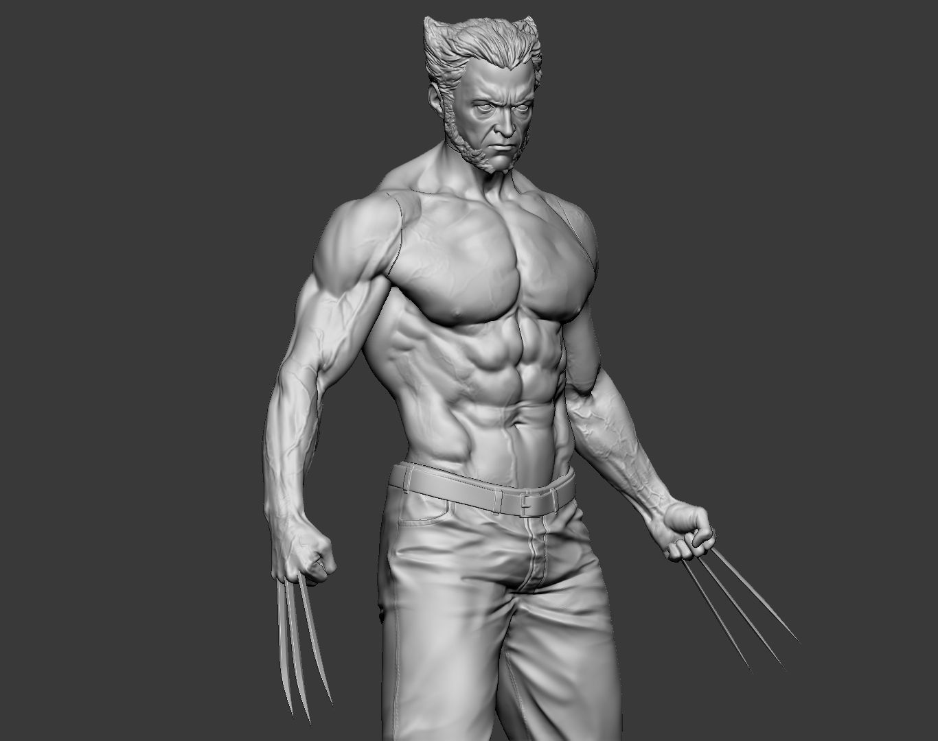 Hugh Jackman Wolverine Logan 3d print model 3D print model_43