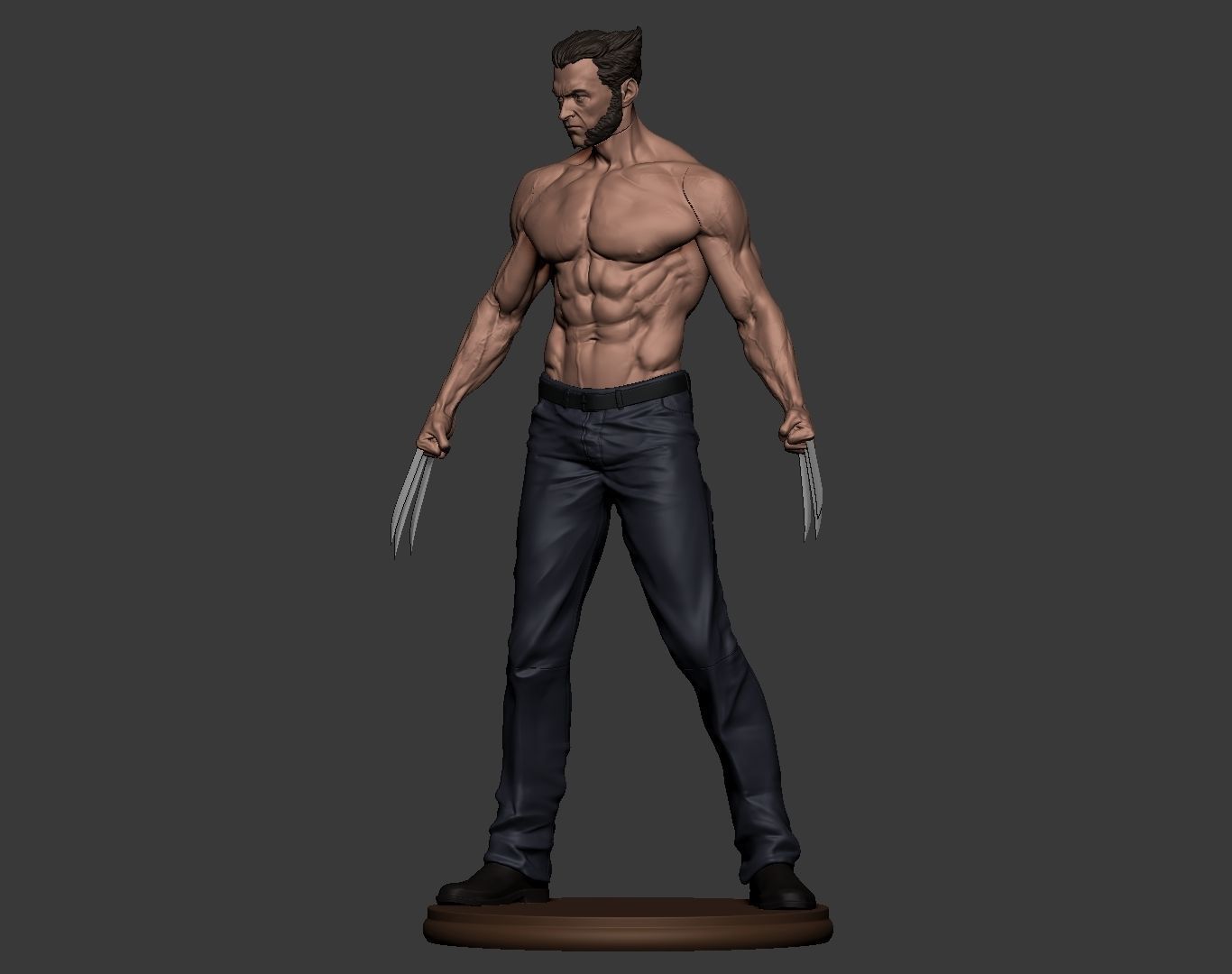 Hugh Jackman Wolverine Logan 3d print model 3D print model_9