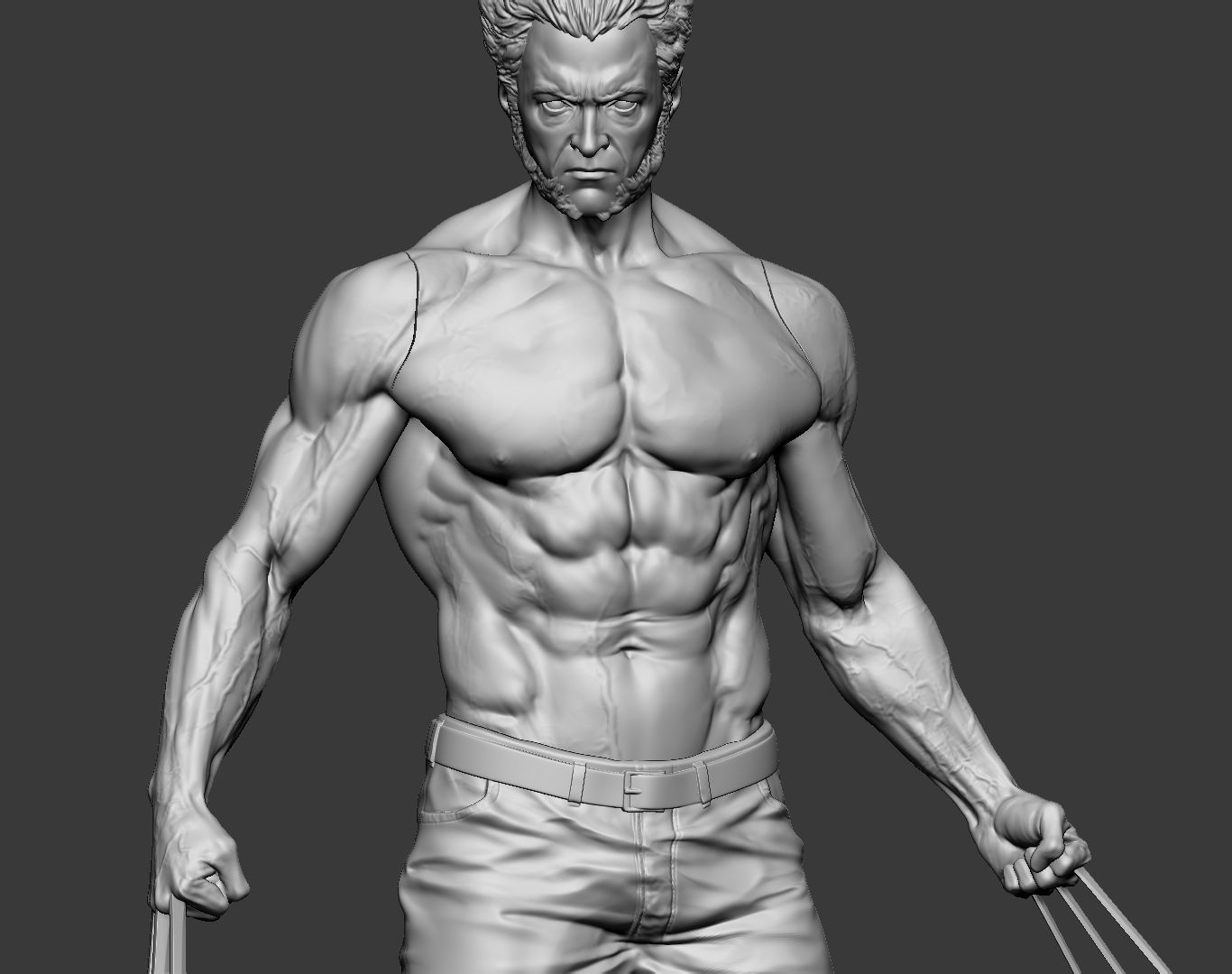 Hugh Jackman Wolverine Logan 3d print model 3D print model_26