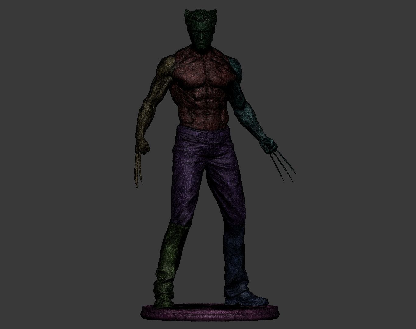 Hugh Jackman Wolverine Logan 3d print model 3D print model_2