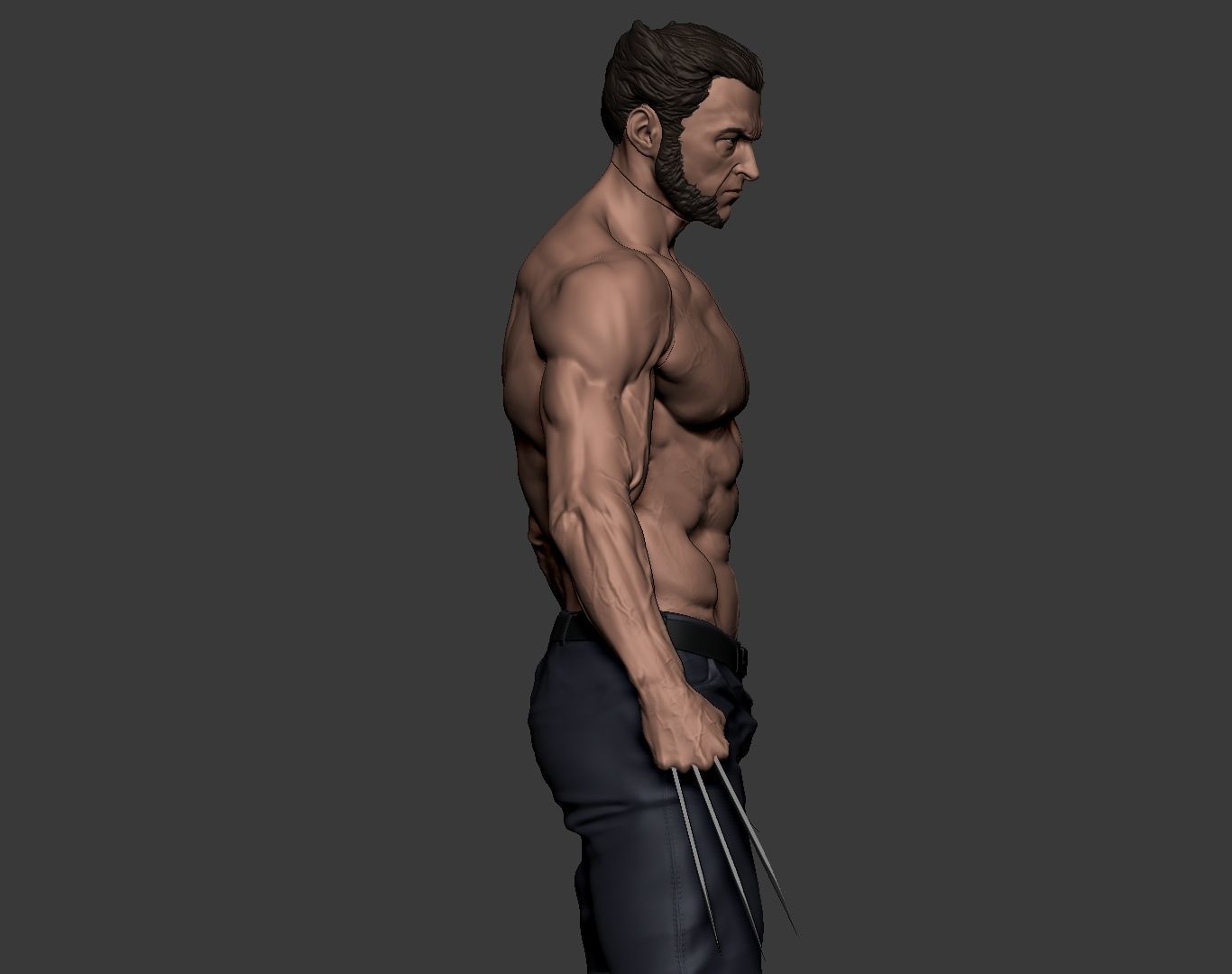 Hugh Jackman Wolverine Logan 3d print model 3D print model_40
