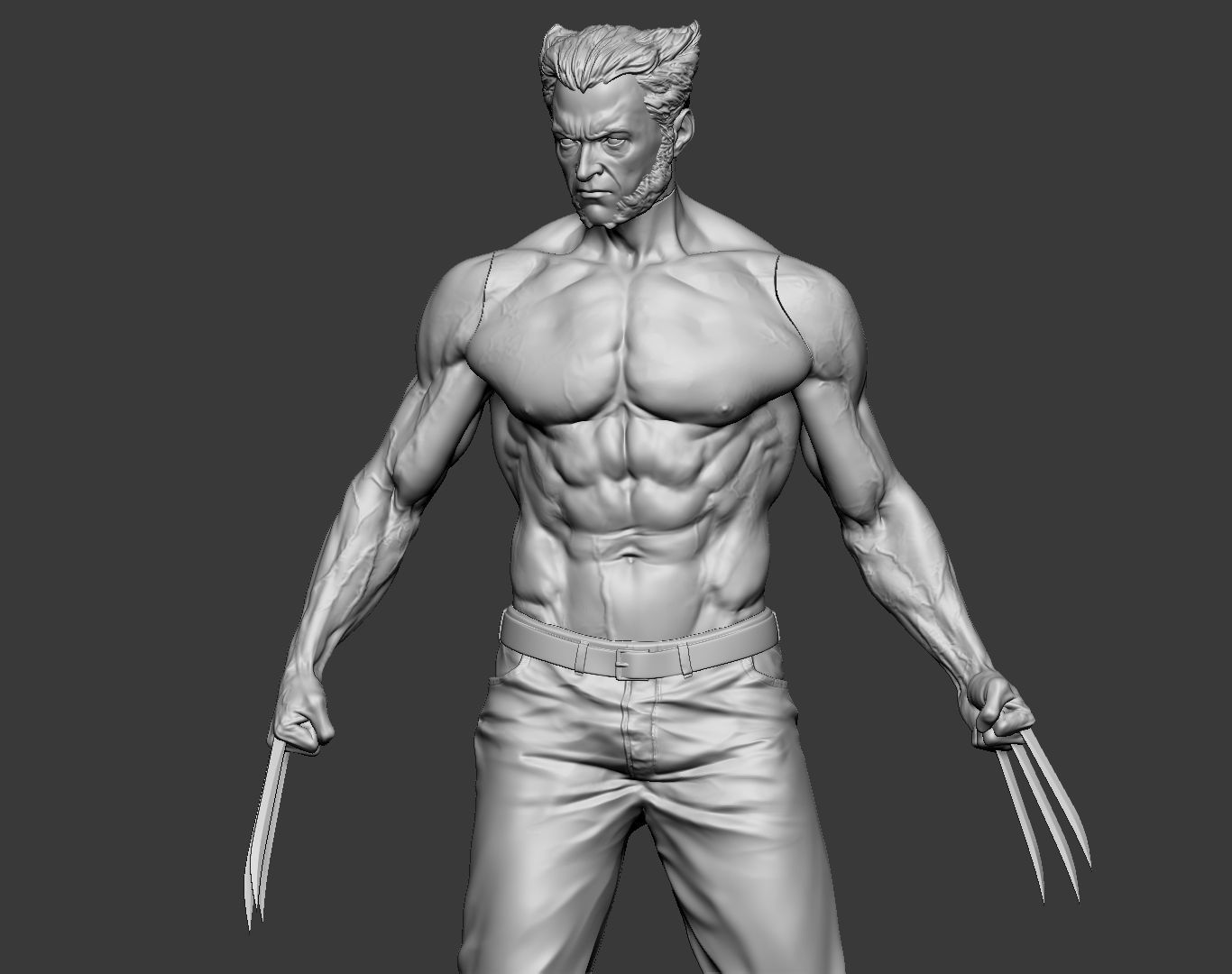 Hugh Jackman Wolverine Logan 3d print model 3D print model_29