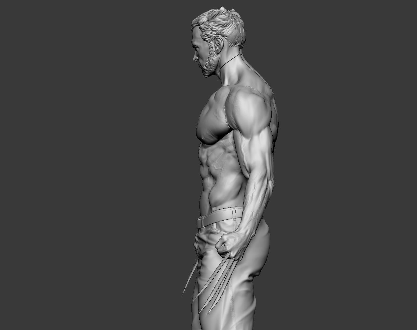 Hugh Jackman Wolverine Logan 3d print model 3D print model_33