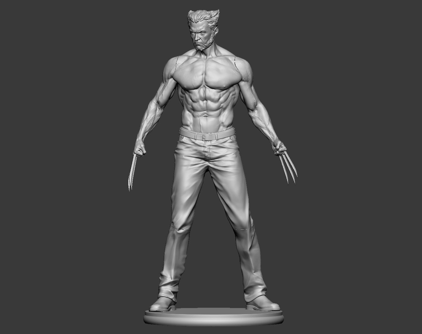 Hugh Jackman Wolverine Logan 3d print model 3D print model_24