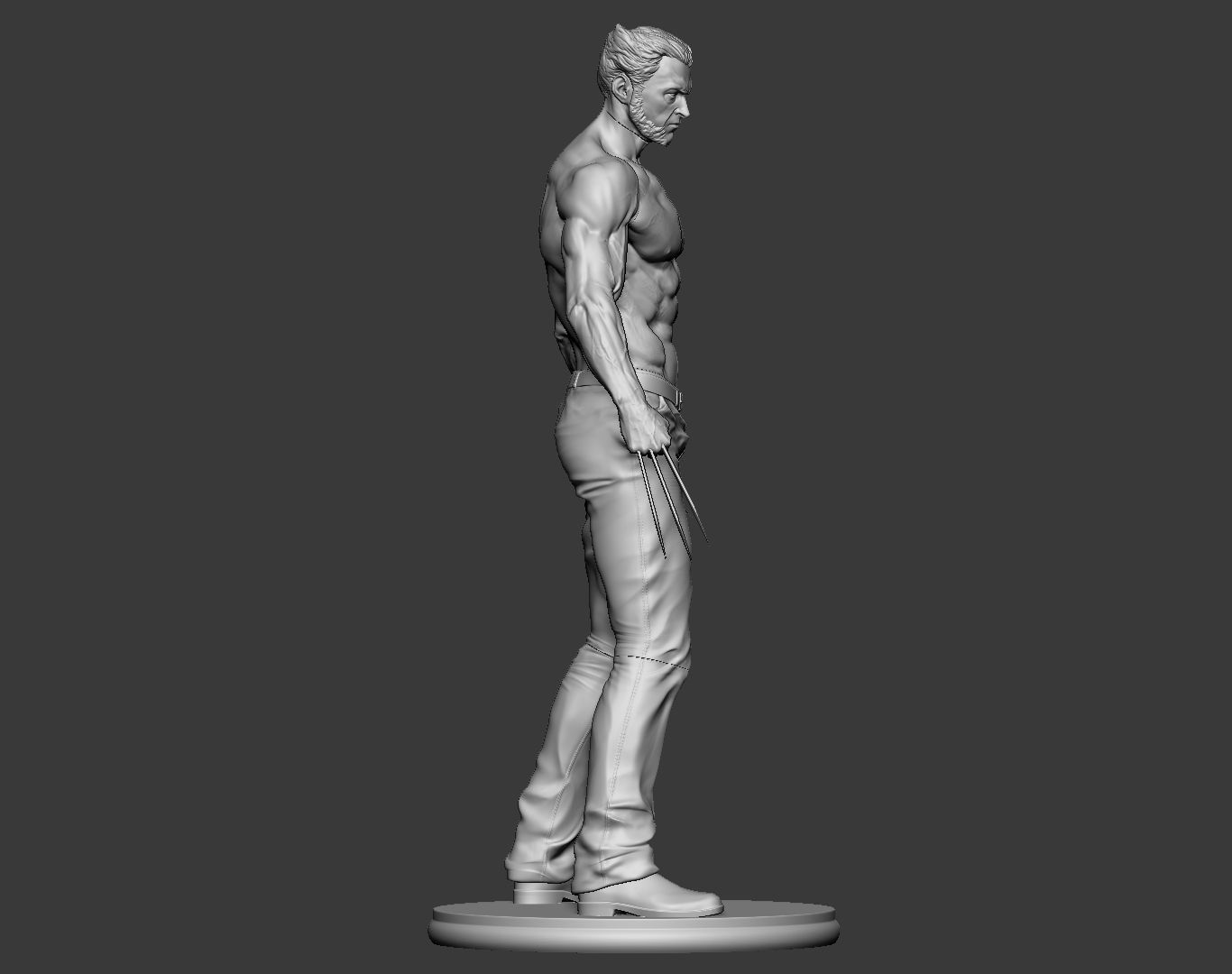 Hugh Jackman Wolverine Logan 3d print model 3D print model_20