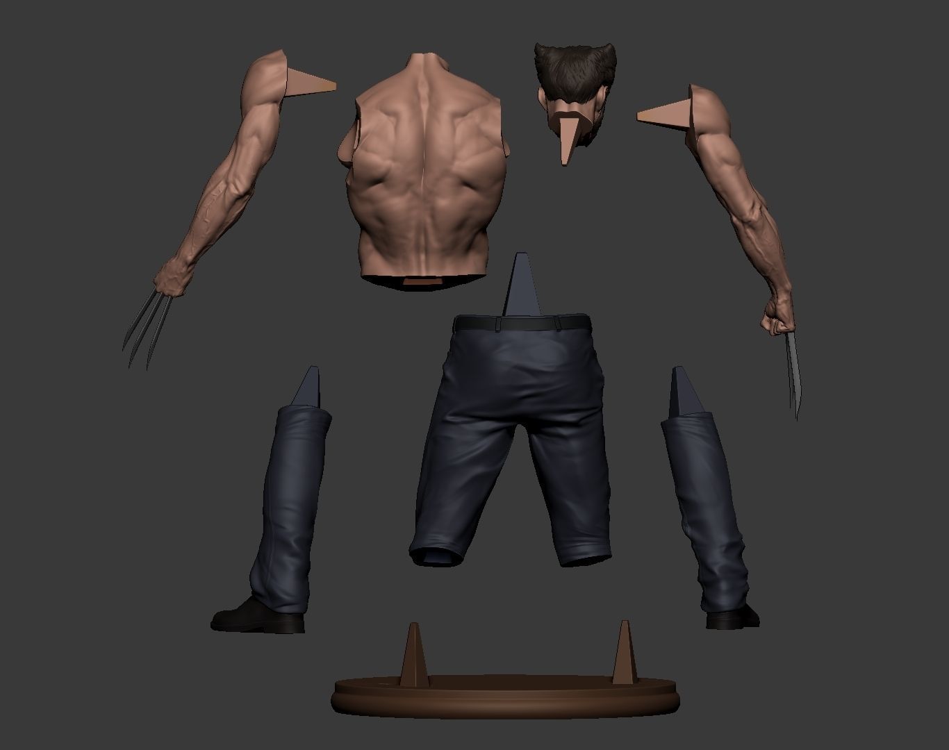 Hugh Jackman Wolverine Logan 3d print model 3D print model_6