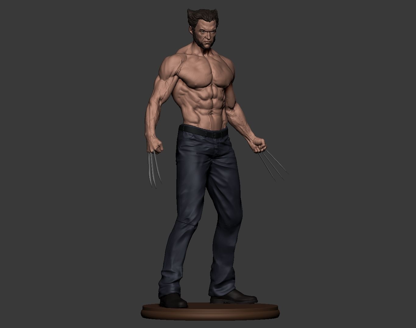 Hugh Jackman Wolverine Logan 3d print model 3D print model_21