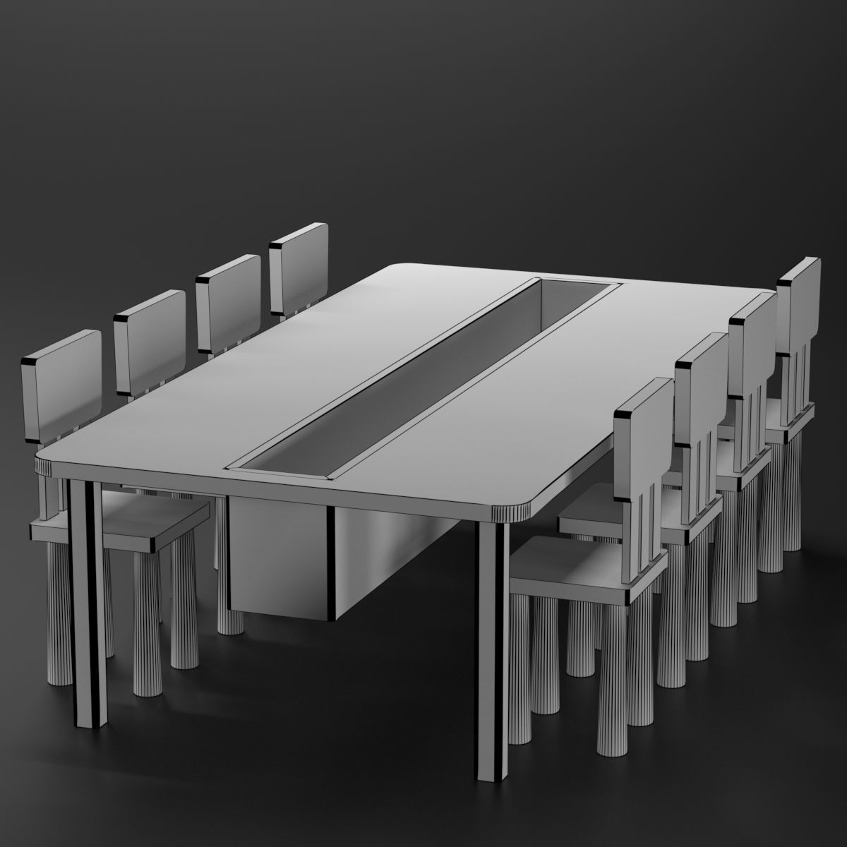 lego desk  3D model_2