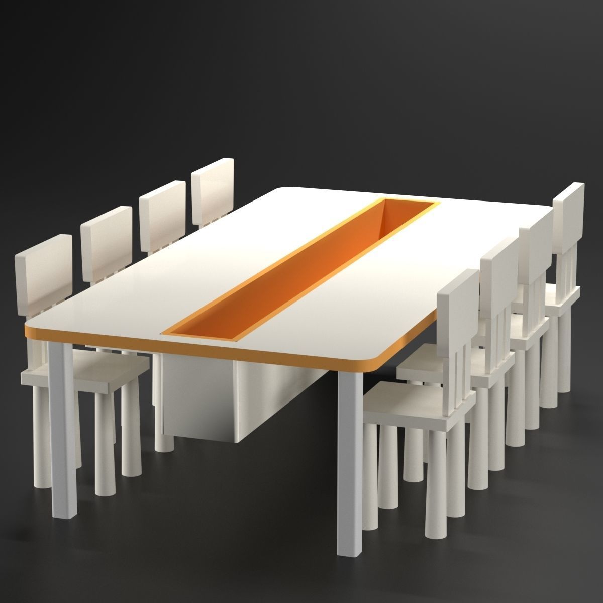 lego desk  3D model_1