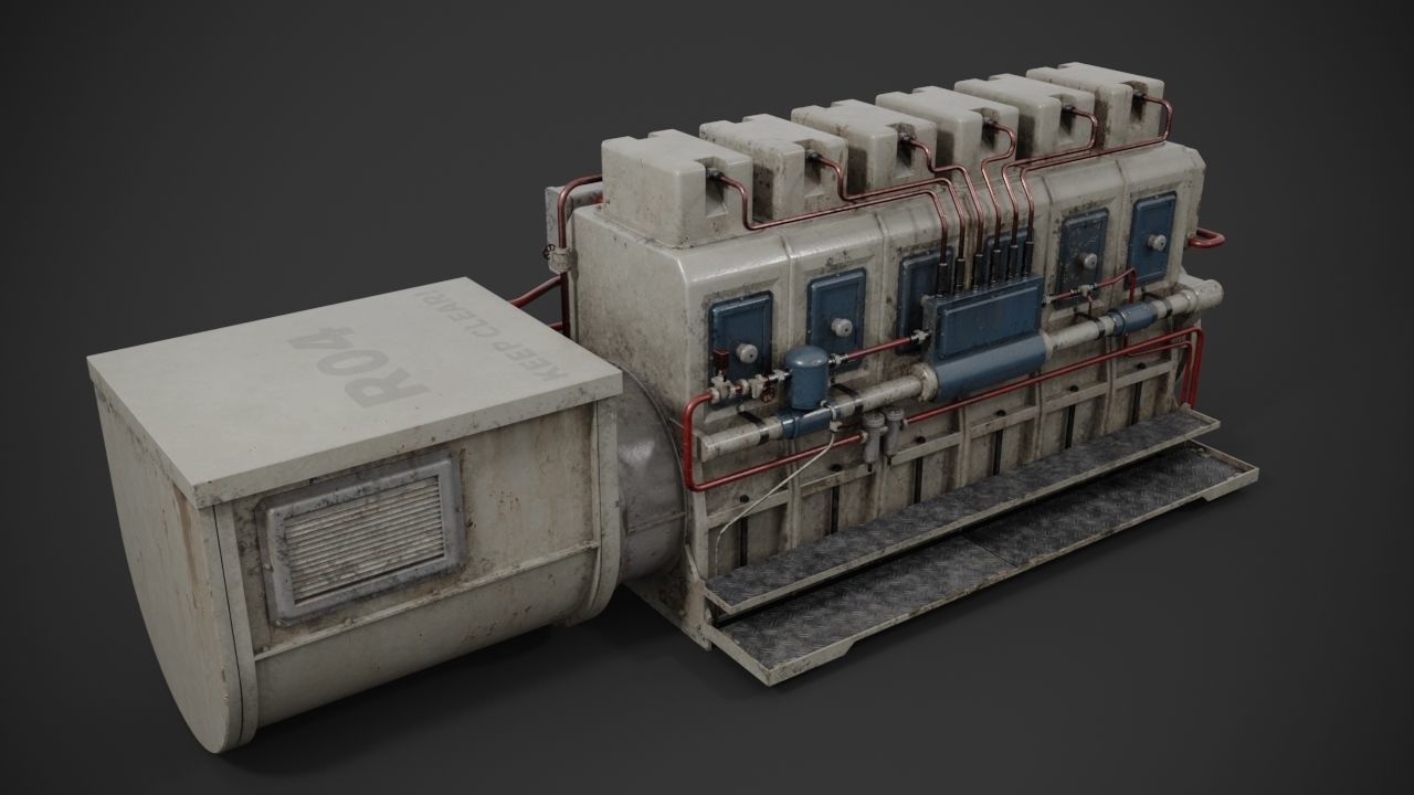 Industrial diesel-generator 3D model_5