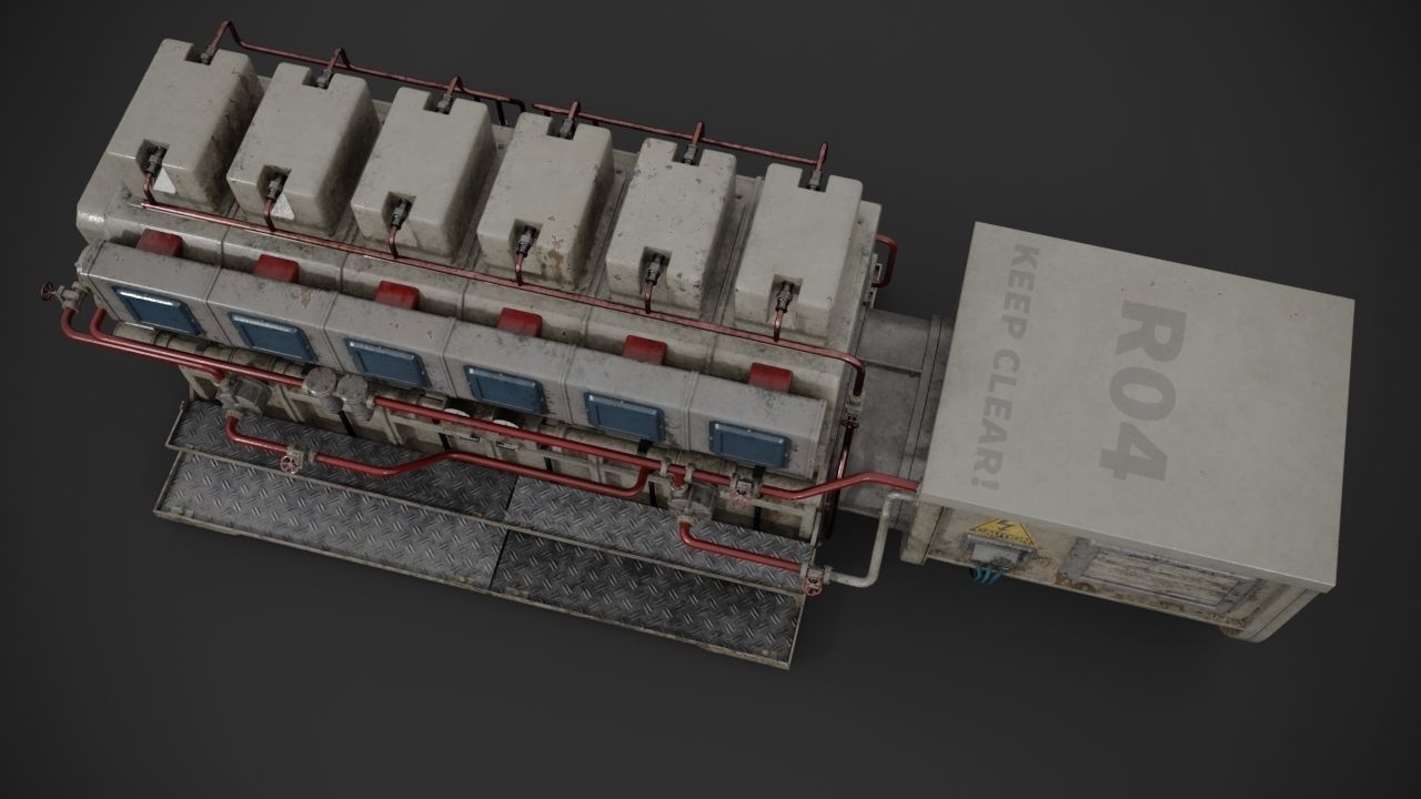 Industrial diesel-generator 3D model_8