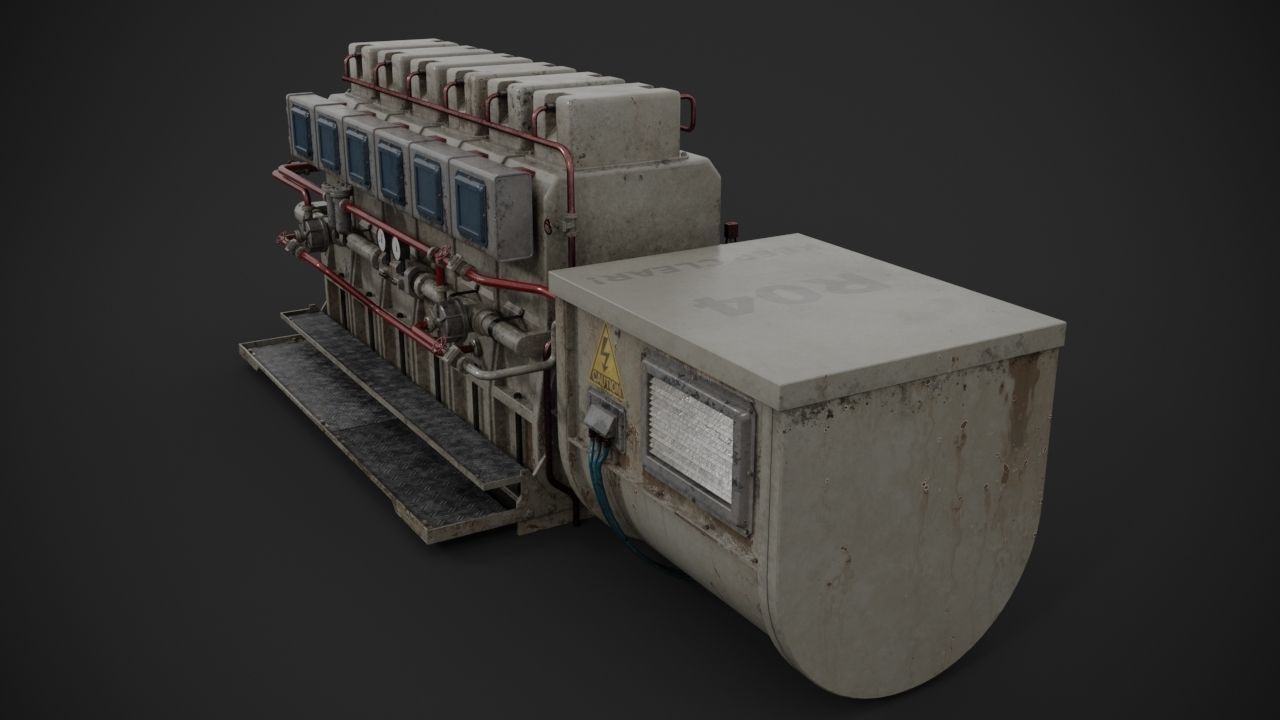 Industrial diesel-generator 3D model_4