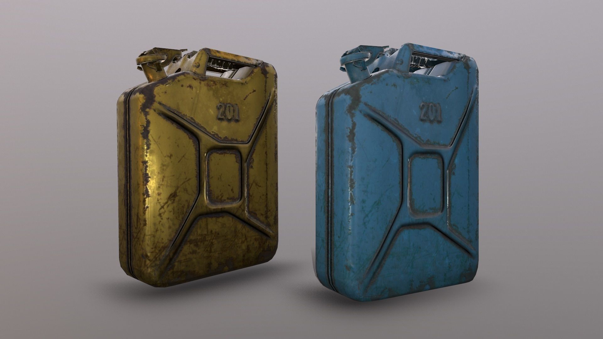 Military Jerry Can Low-poly 3D model_8