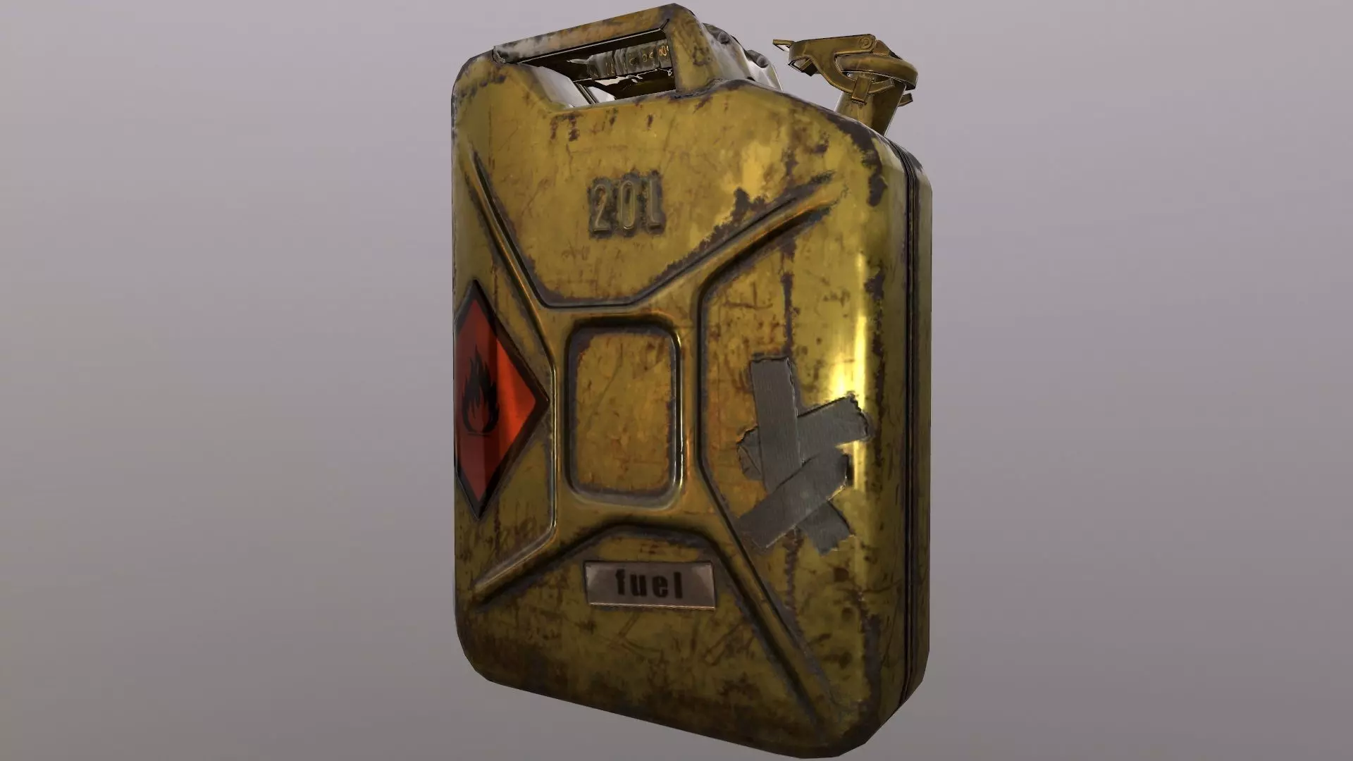 Military Jerry Can Low-poly 3D model_0