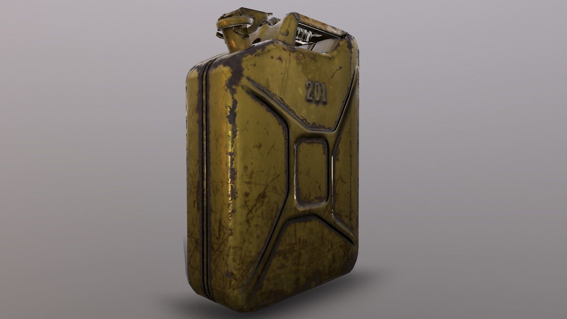 Military Jerry Can Low-poly 3D model_5