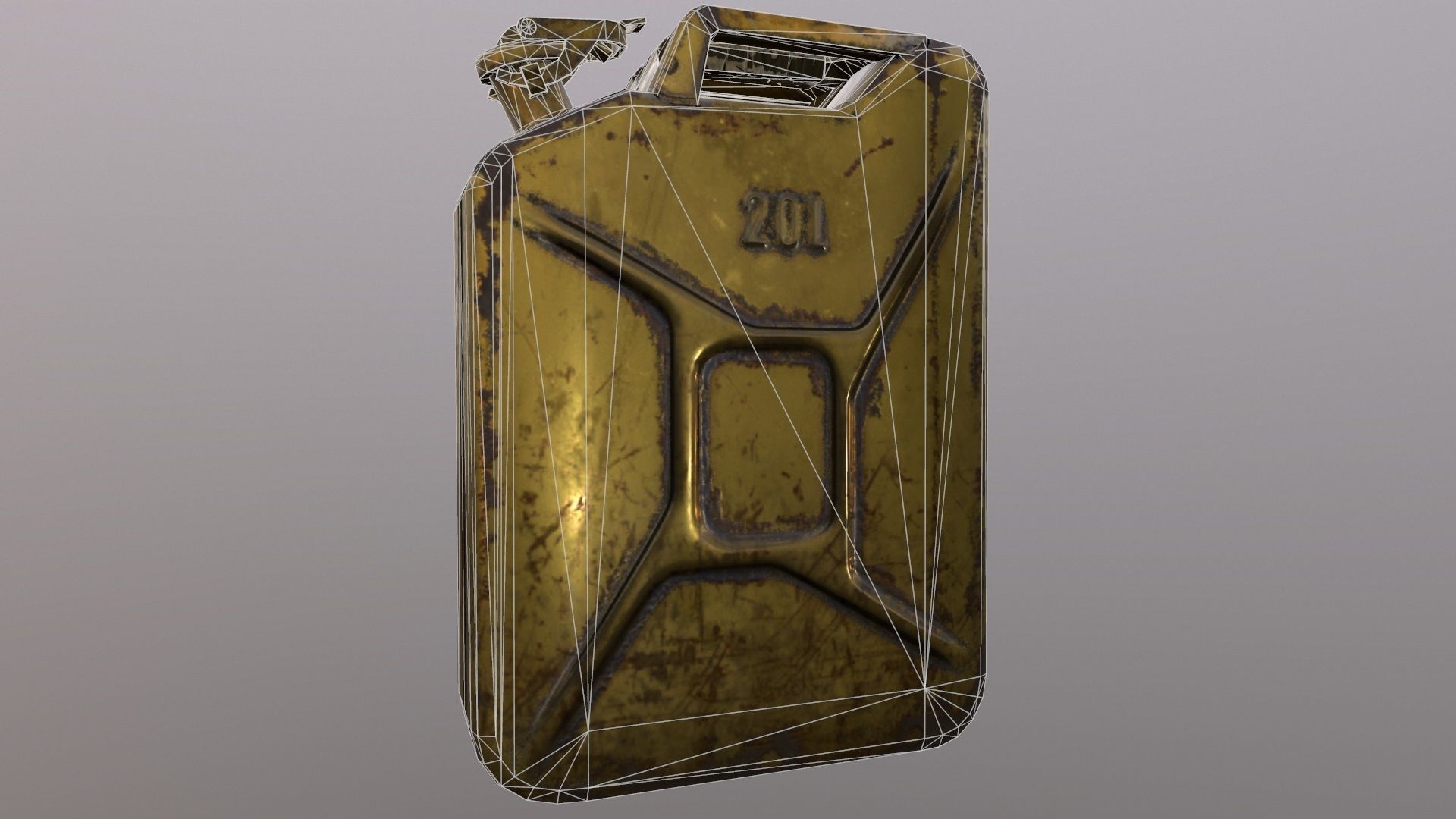 Military Jerry Can Low-poly 3D model_2