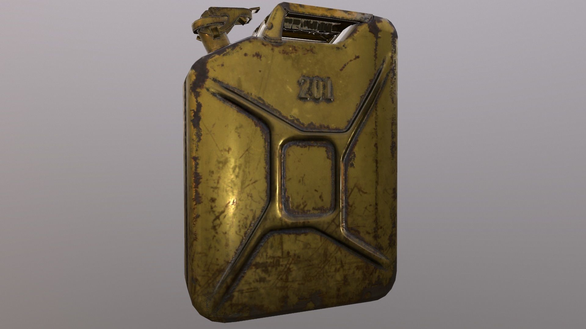 Military Jerry Can Low-poly 3D model_1