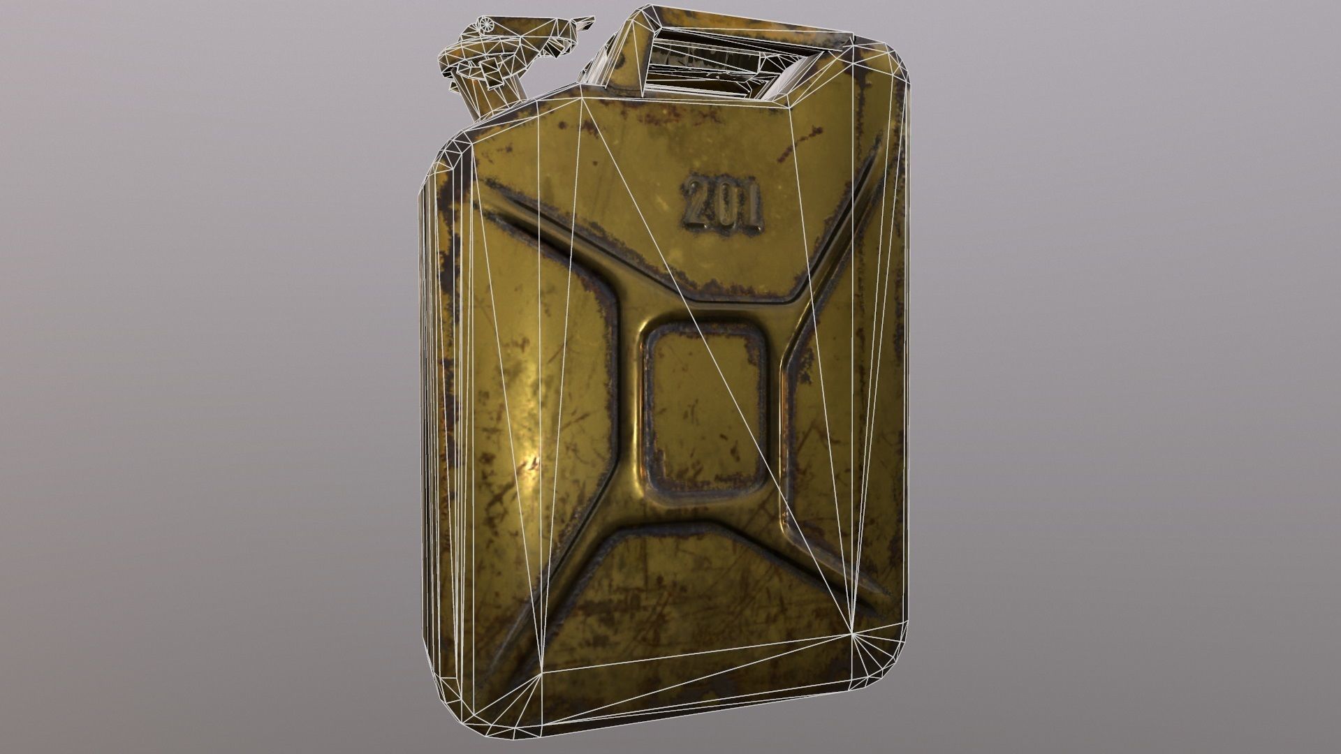 Military Jerry Can Low-poly 3D model_3