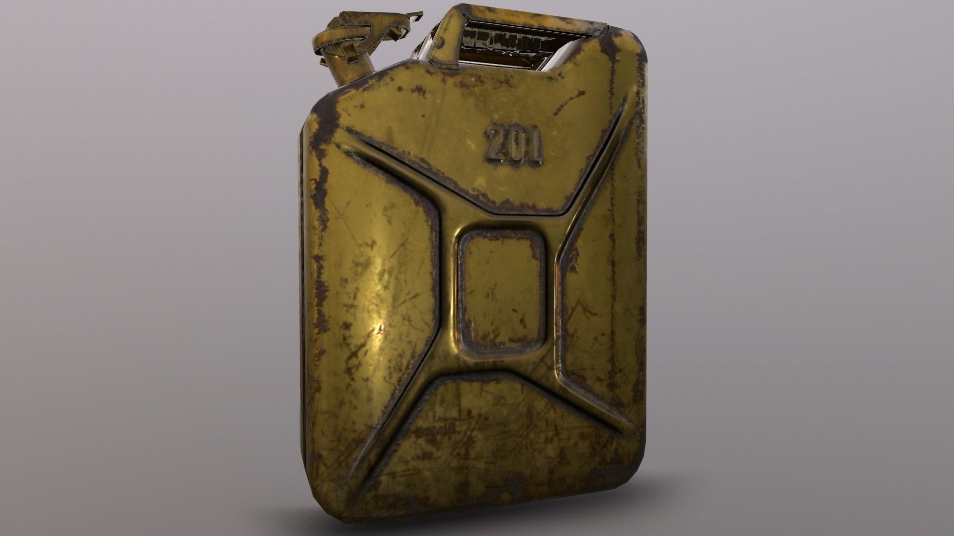 Military Jerry Can Low-poly 3D model_4