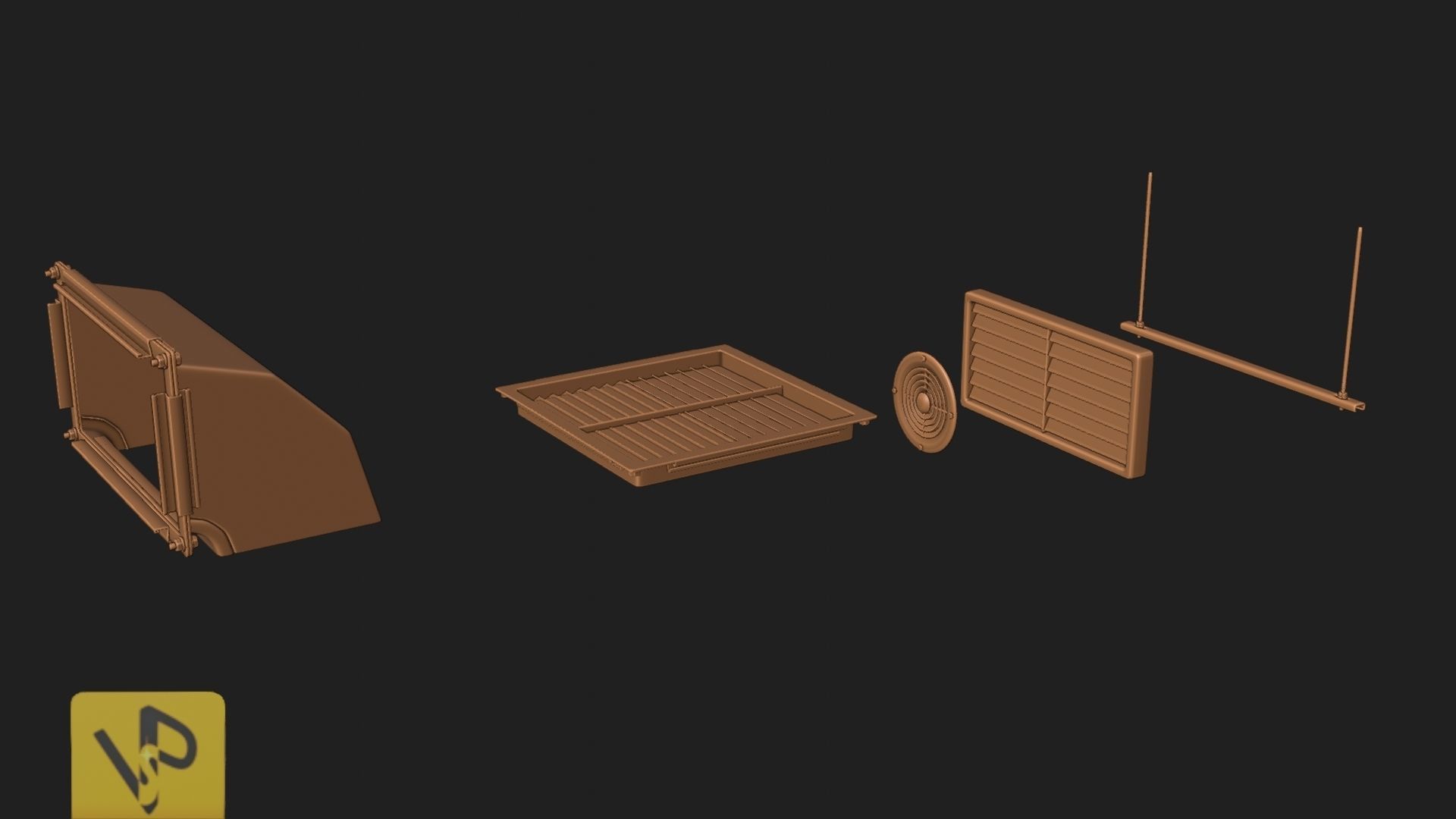 Ventilation system 3D model_1