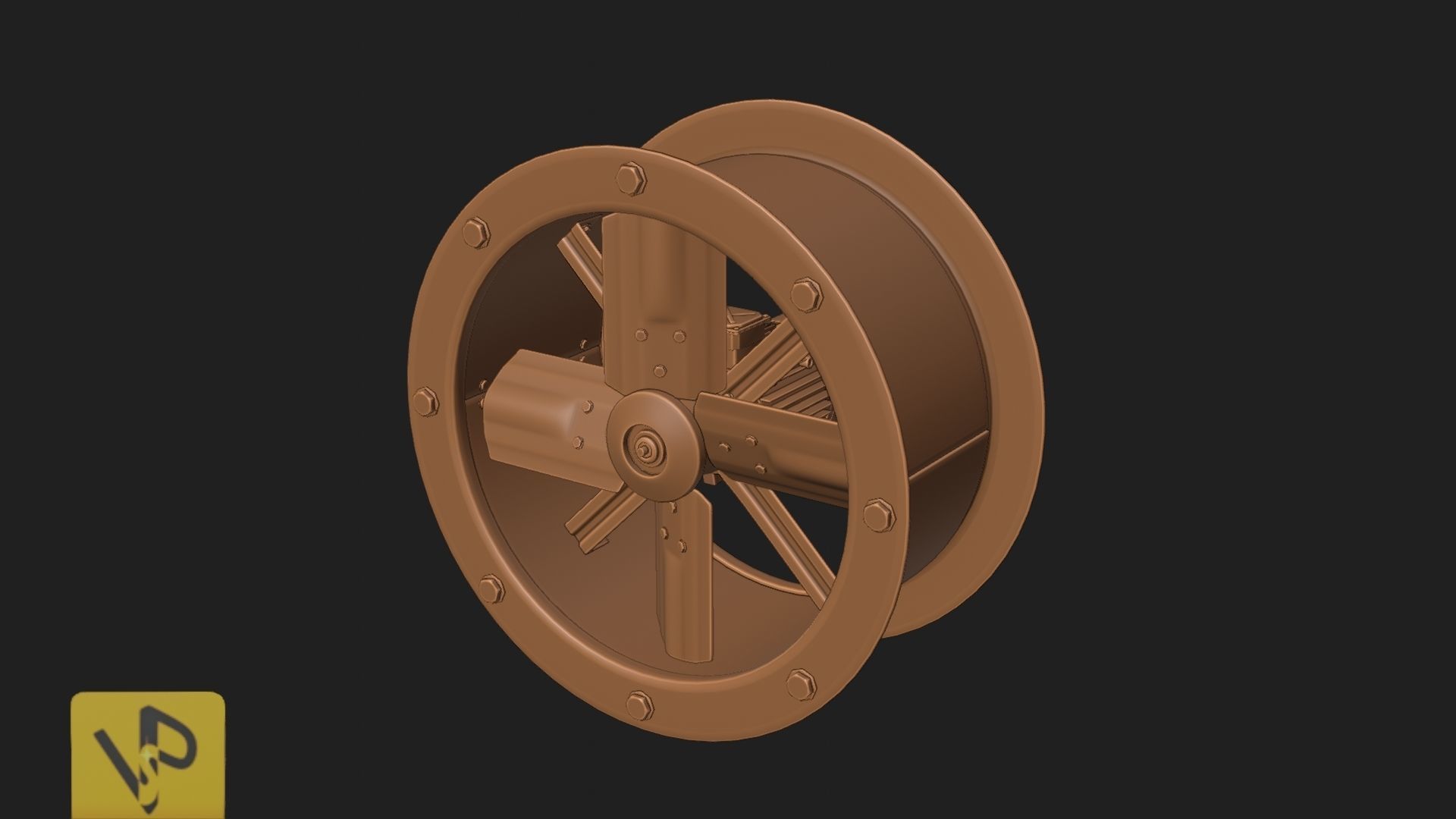 Ventilation system 3D model_3