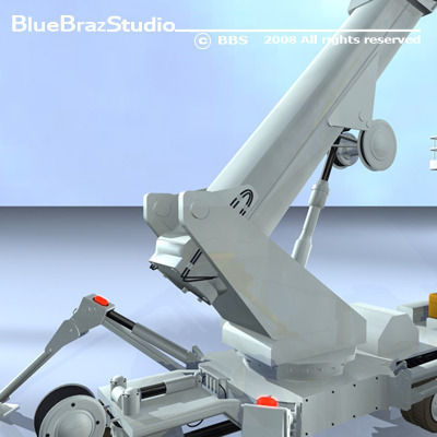 Wheeled Spider Platform 3D model_2