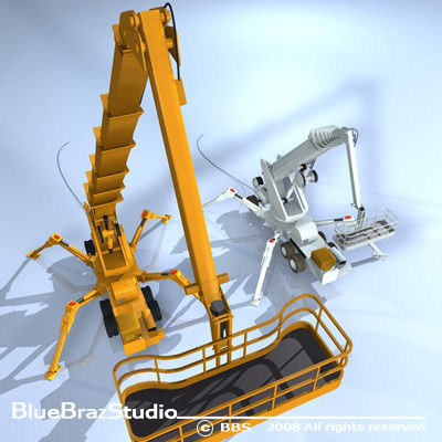 Wheeled Spider Platform 3D model_10