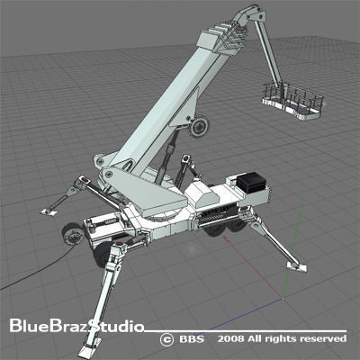 Wheeled Spider Platform 3D model_4