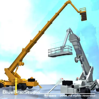 Wheeled Spider Platform 3D model_0