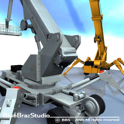 Wheeled Spider Platform 3D model_7