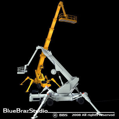 Wheeled Spider Platform 3D model_14