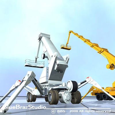 Wheeled Spider Platform 3D model_3