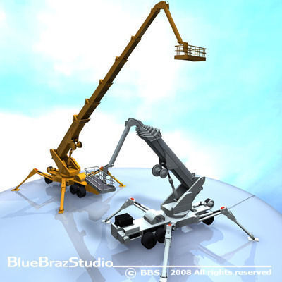 Wheeled Spider Platform 3D model_13
