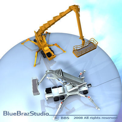 Wheeled Spider Platform 3D model_8