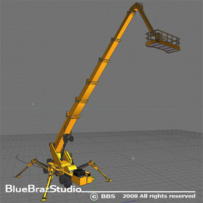 Wheeled Spider Platform 3D model_5