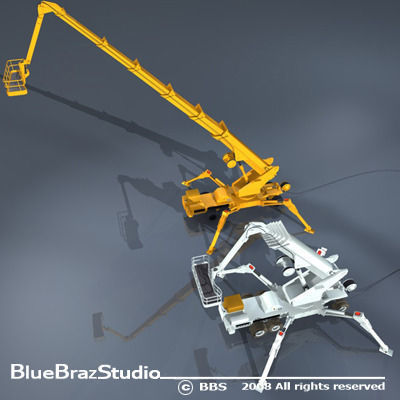 Wheeled Spider Platform 3D model_12