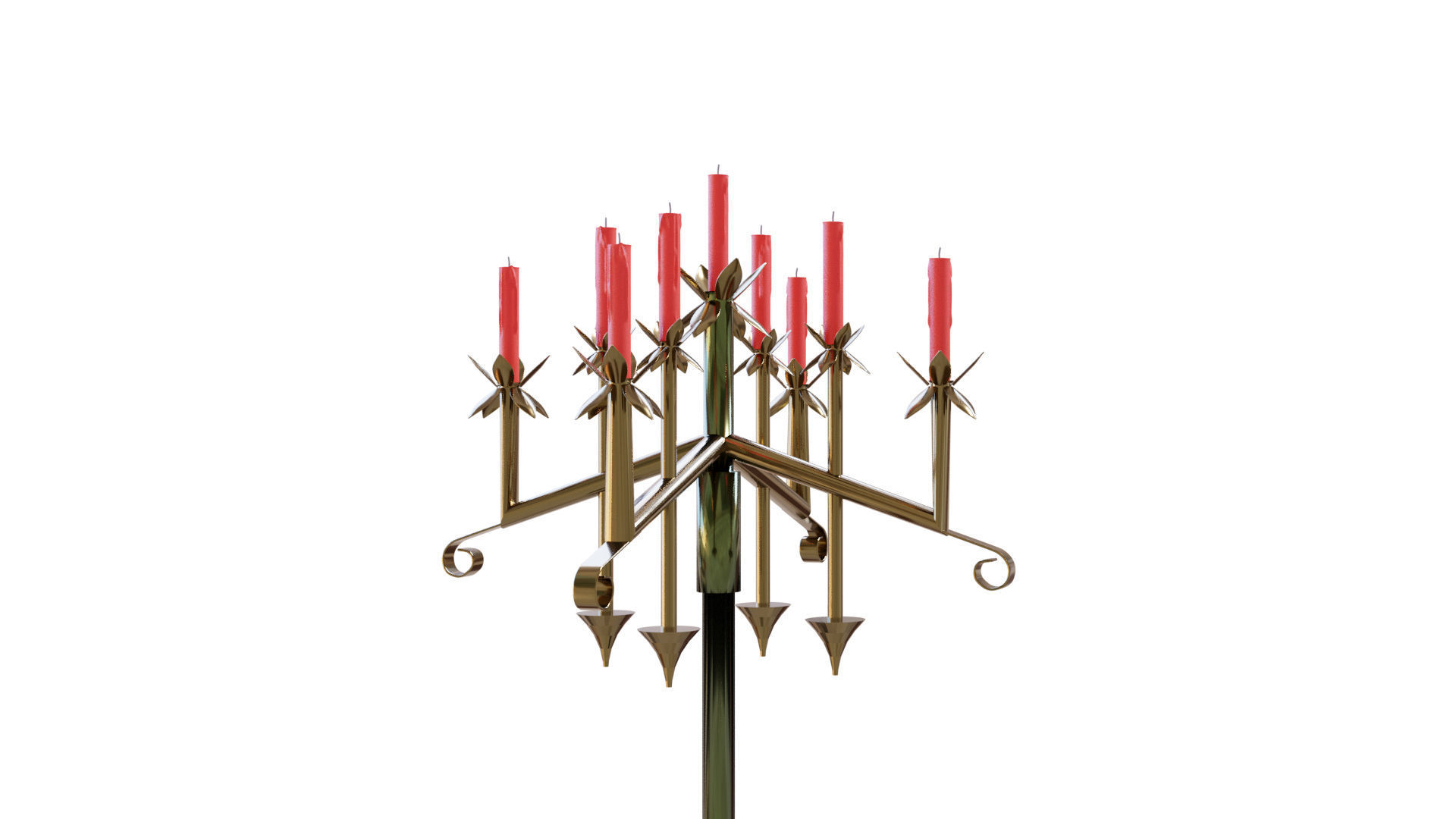 Low poly Artistic Candle stand Low-poly 3D model_2