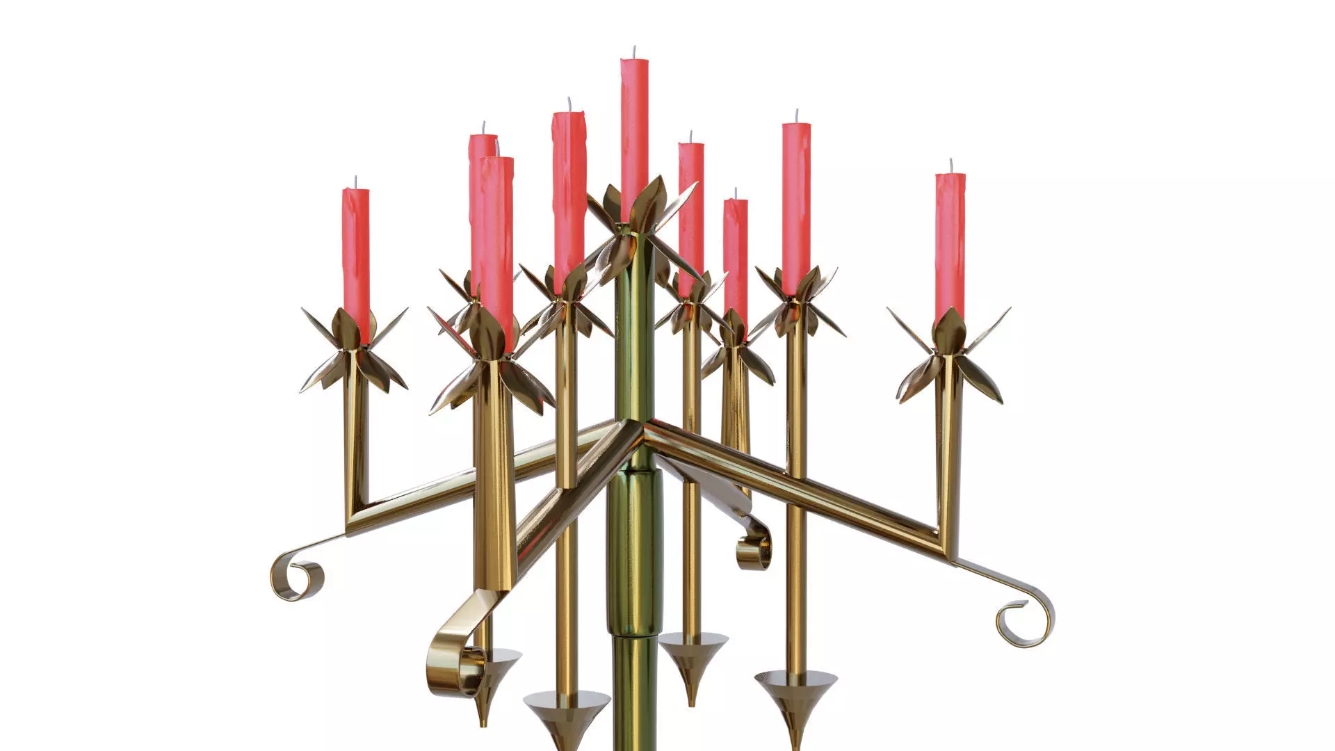 Low poly Artistic Candle stand Low-poly 3D model_0