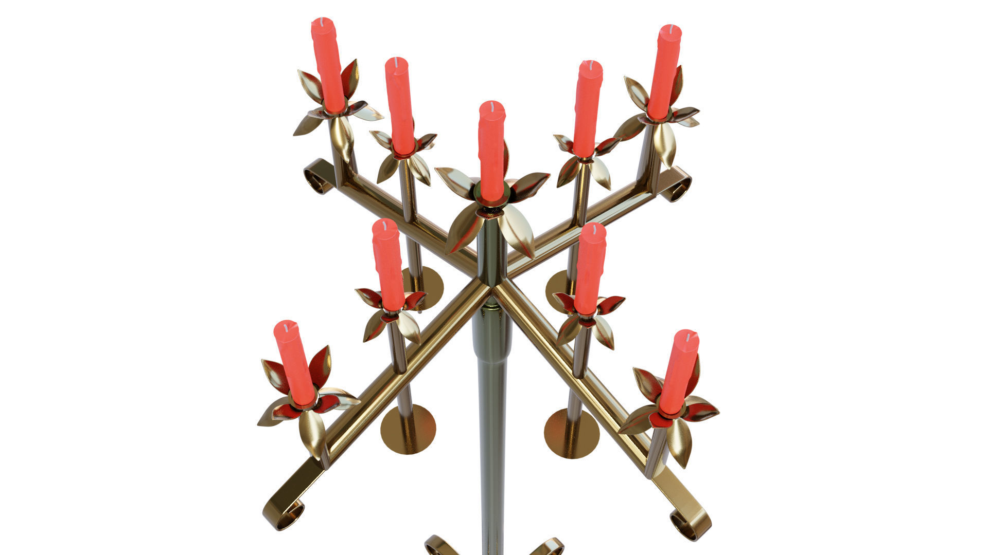 Low poly Artistic Candle stand Low-poly 3D model_3