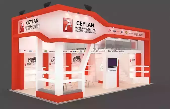 Exhibition Stand - ST0030 3D model