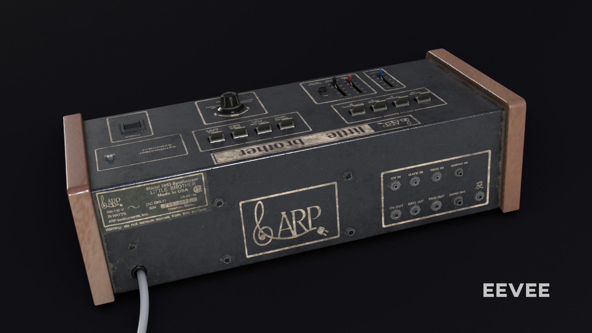 ARP Little Brother Vintage Synthesizer 3D model_23