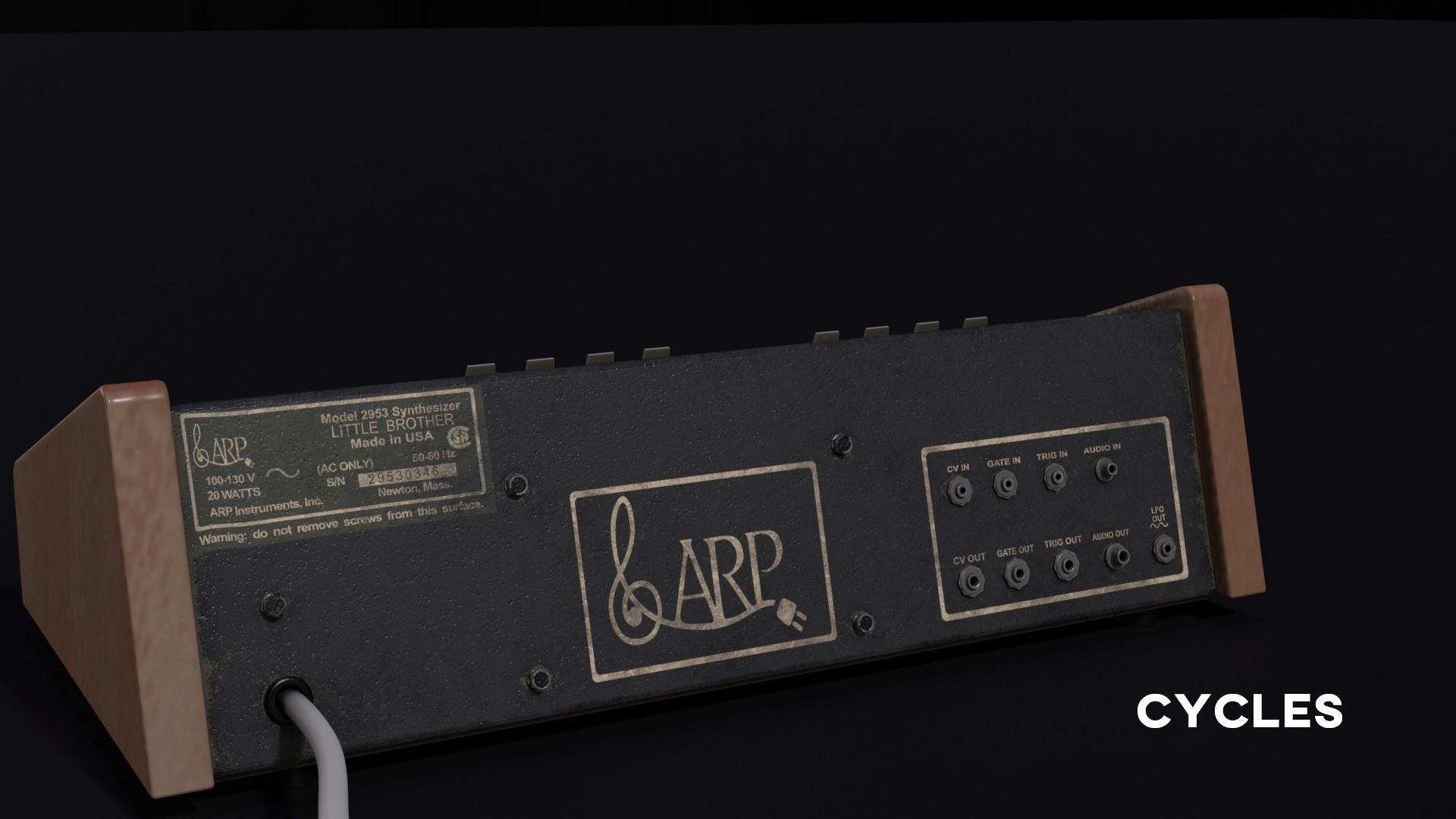 ARP Little Brother Vintage Synthesizer 3D model_21